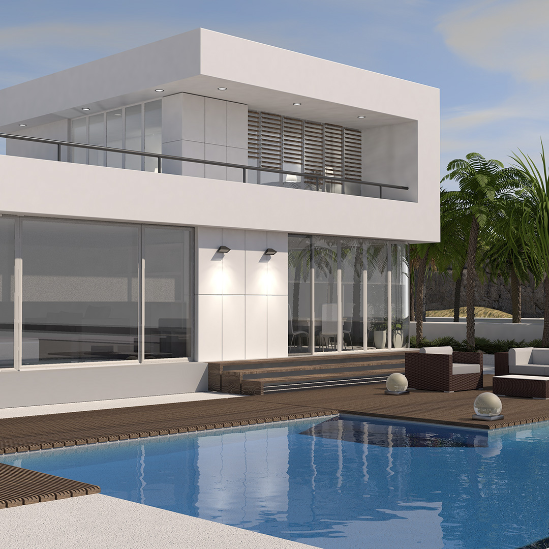 Villa con piscina. Ad Architecture & Design costruisce case da zero.